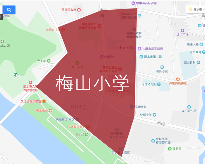 丽水市区学区划分图来了，你家哪个学区一目了然