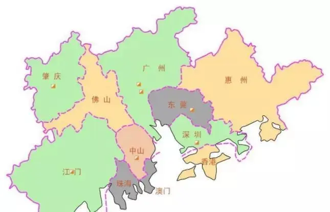 深圳市,珠海市,佛山市,惠州市,东莞市,中山市,江门市,肇庆市(以下称珠