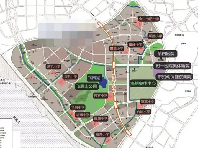 作为福州成熟的居住区,金山已经接近饱和,而奥体板块则是金山的延伸