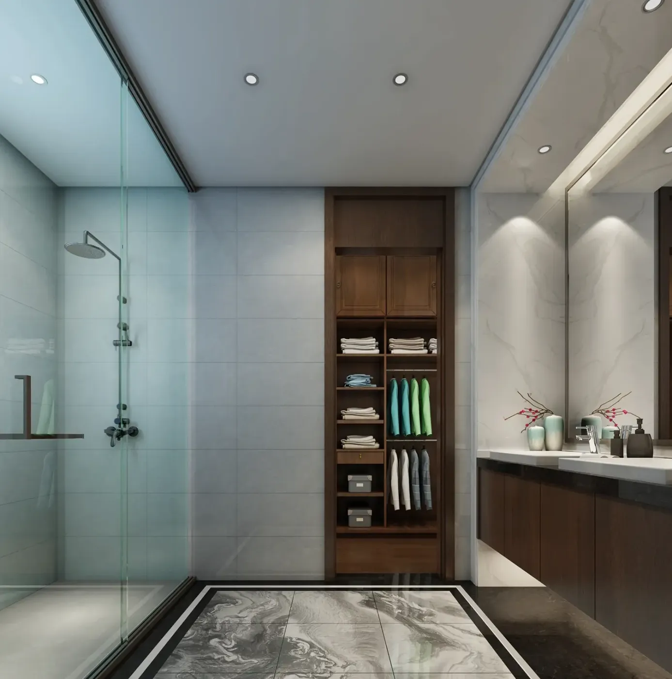 雅戈尔璞墅620㎡新中式风格别墅装修效果图分享