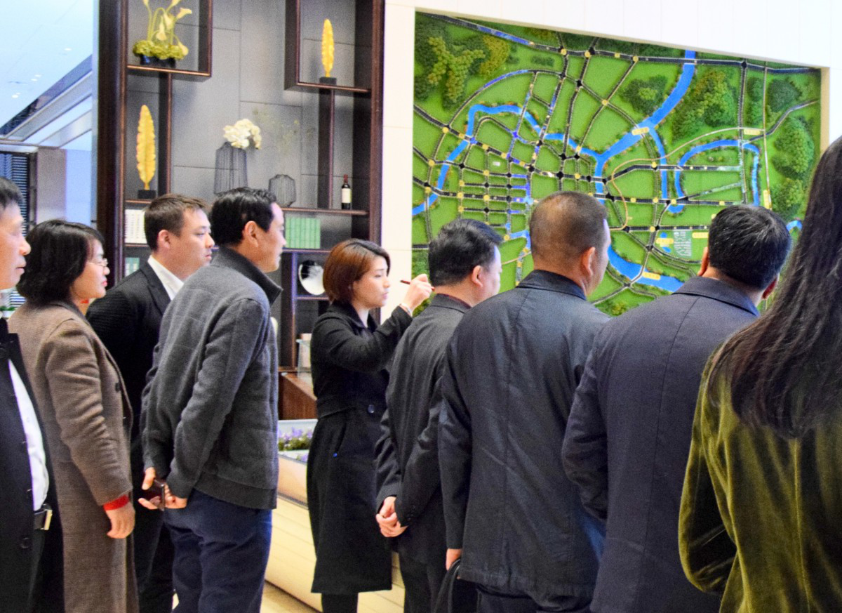 衡阳市政协副主席汪维及市、区等领导一行到访美的·梧桐庄园项目调研