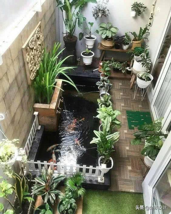 假如我有一个庭院，也要做这样的水景，真的太美了！