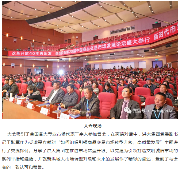 集团荣誉|第二十届中国商品交易市场发展论坛 洪城大市场代表团载誉而归