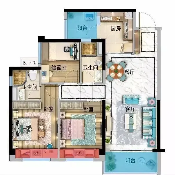 好户型,有享法 |建面约100~115㎡"阔"景横厅,碧桂园峨眉华府您值得