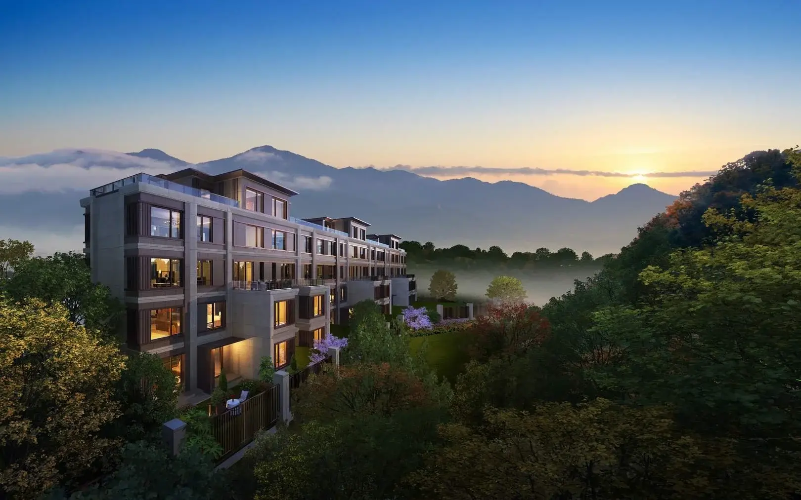 生在山中生在城 龙湖嘉天下铜锣山山景航拍组图