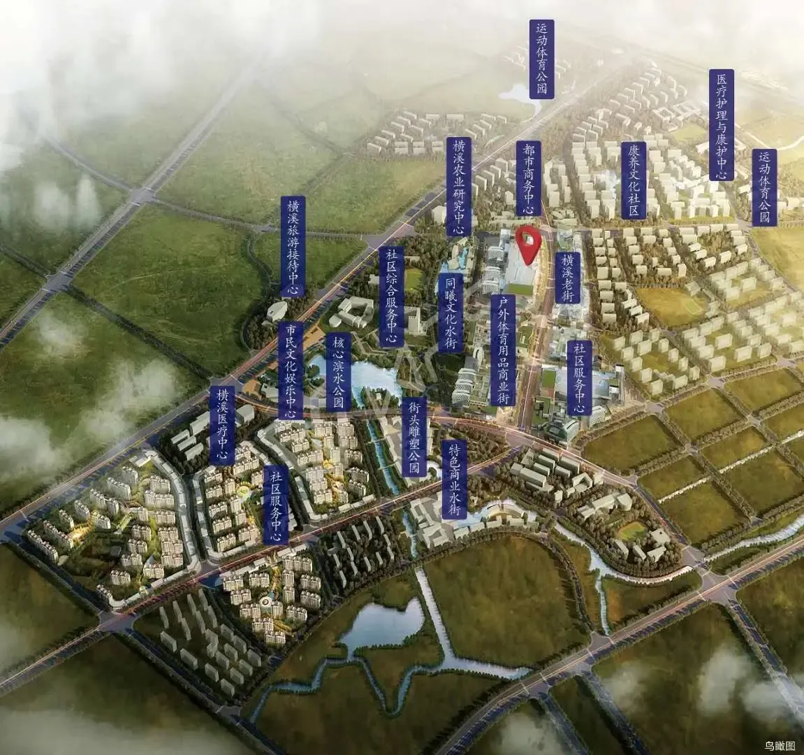 商业配套方面:横溪规划征地拆迁61万㎡,除安置房建设外,还将建设