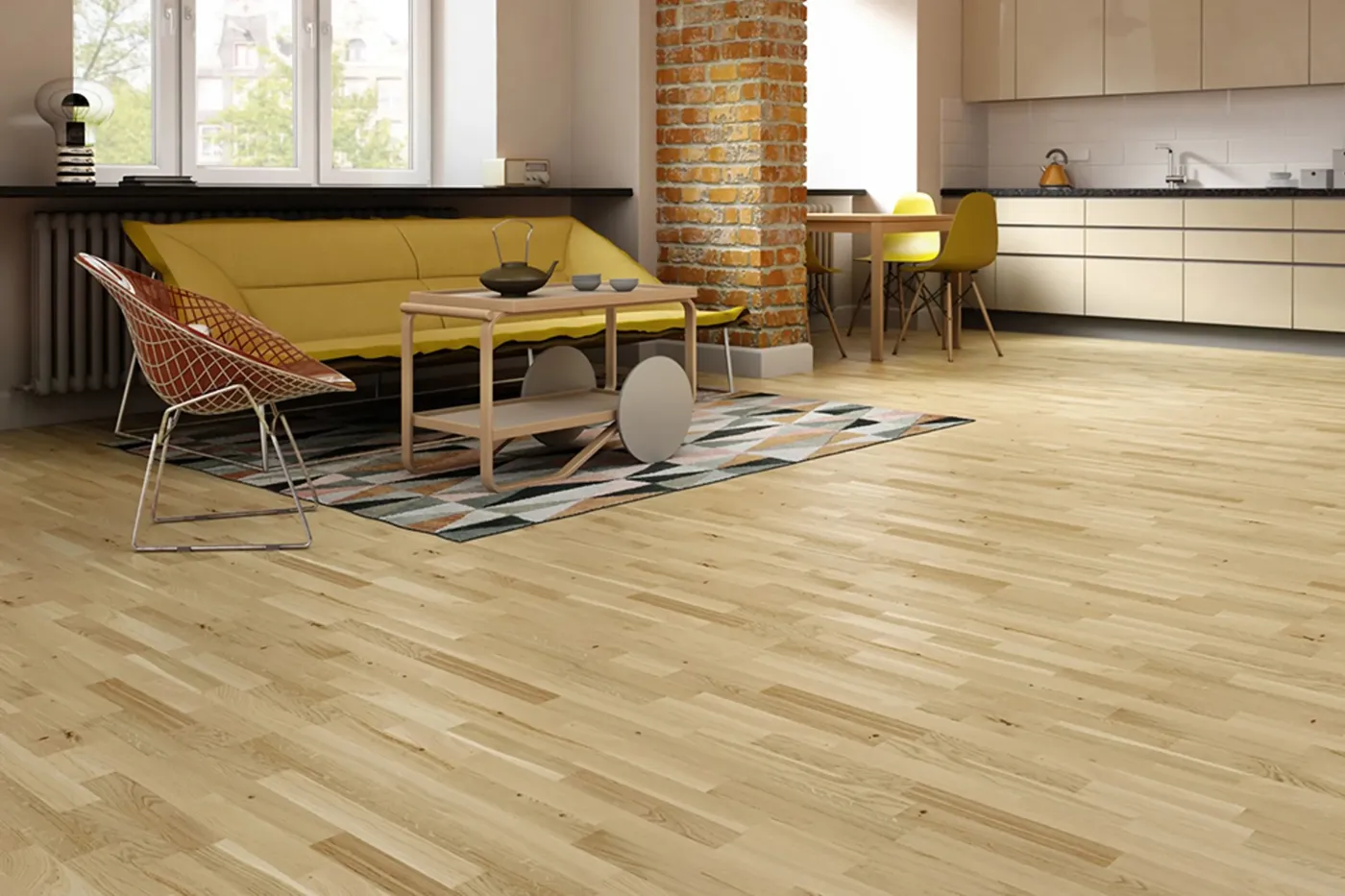 大自然三层实木地板欧洲风情健康出发