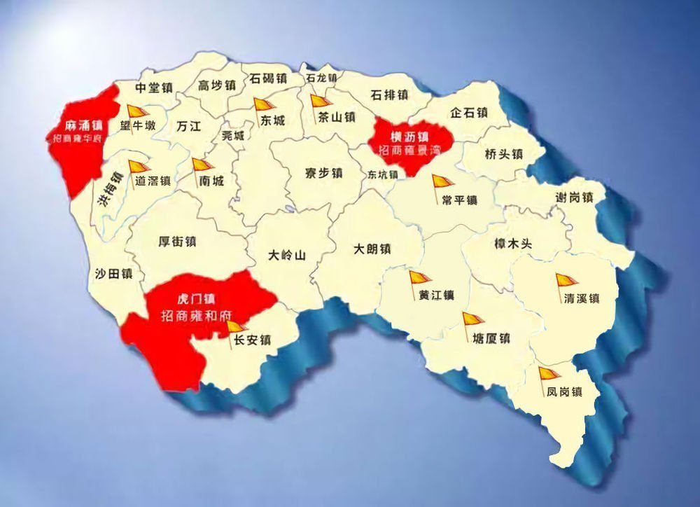 东莞地区划分图图片