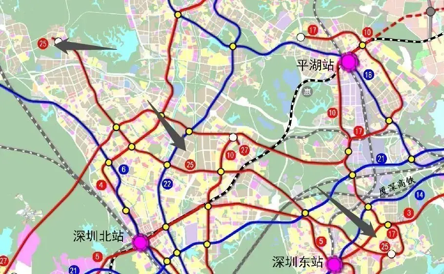 至2022年龍崗運營軌道線路長度將達約100公里而根據《深圳市軌道交通