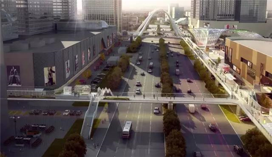 温州高铁新城空中连廊一期项目正式开工