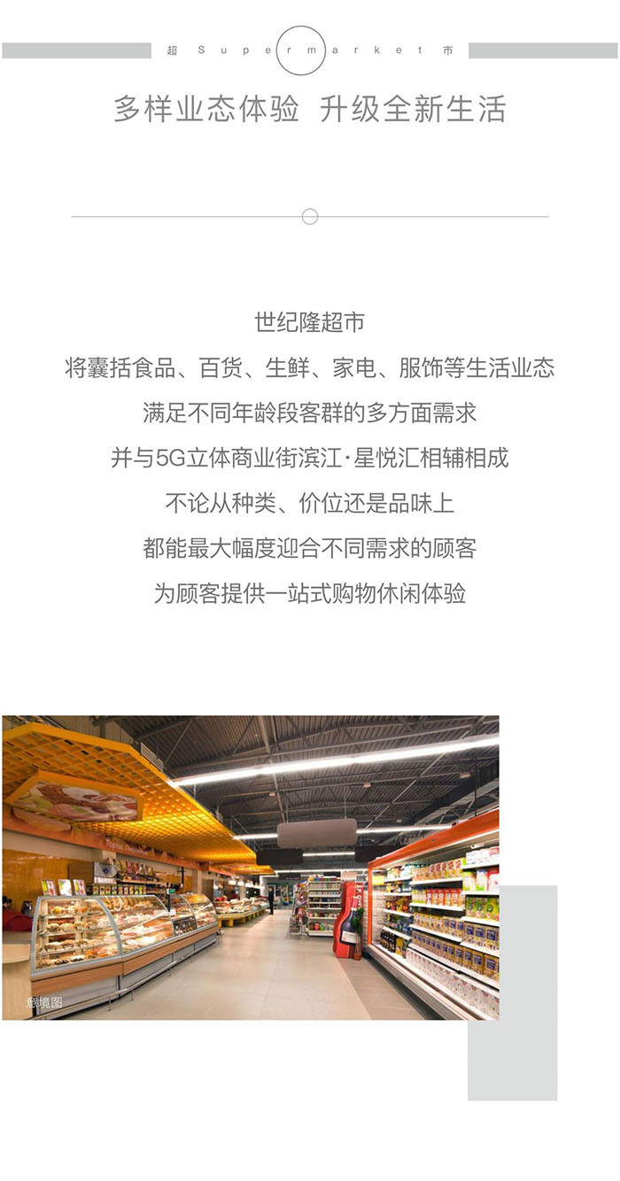 繁华将启！世纪隆超市意向入驻滨江·星悦汇！