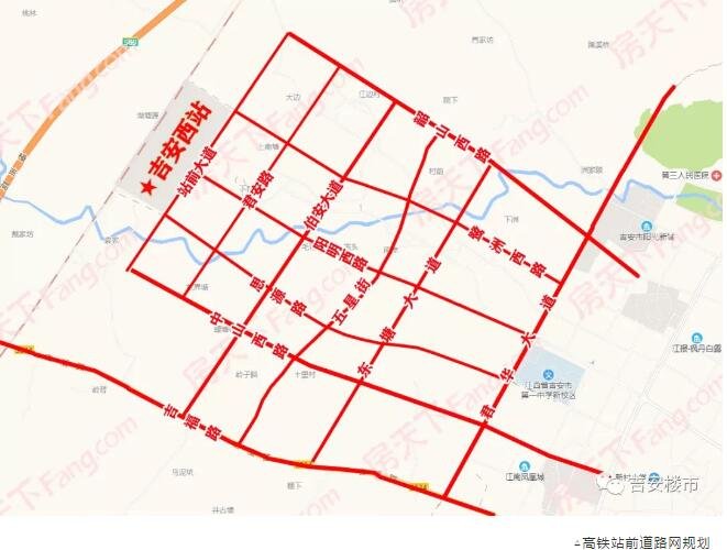 条条大路通西站！吉安高铁站前十四条道路规划通车，今后去高铁站将十分便捷~