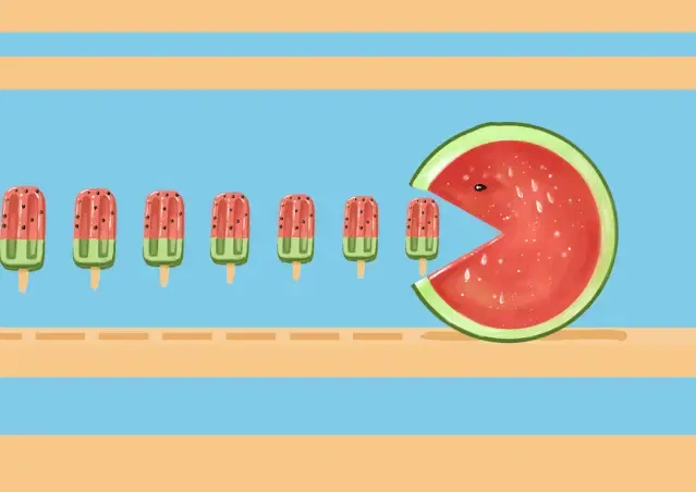 10吨西瓜梨城全城免费送!周围都是人人人人人.