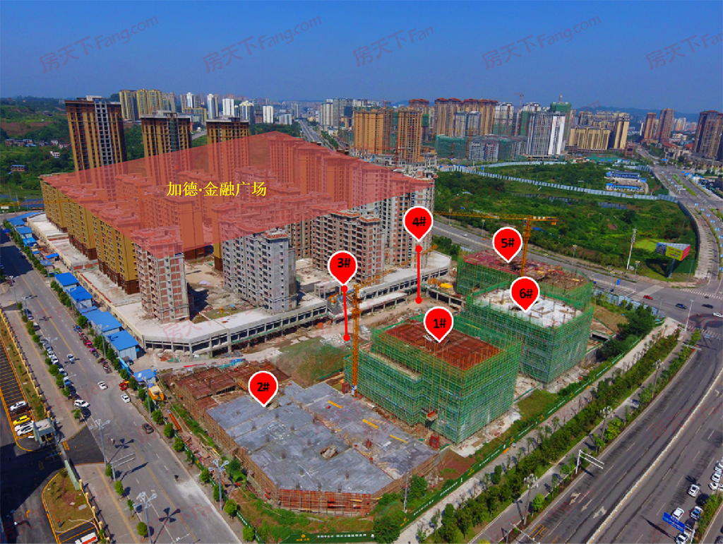 |广安官盛新区在建各大楼盘8月工程进度