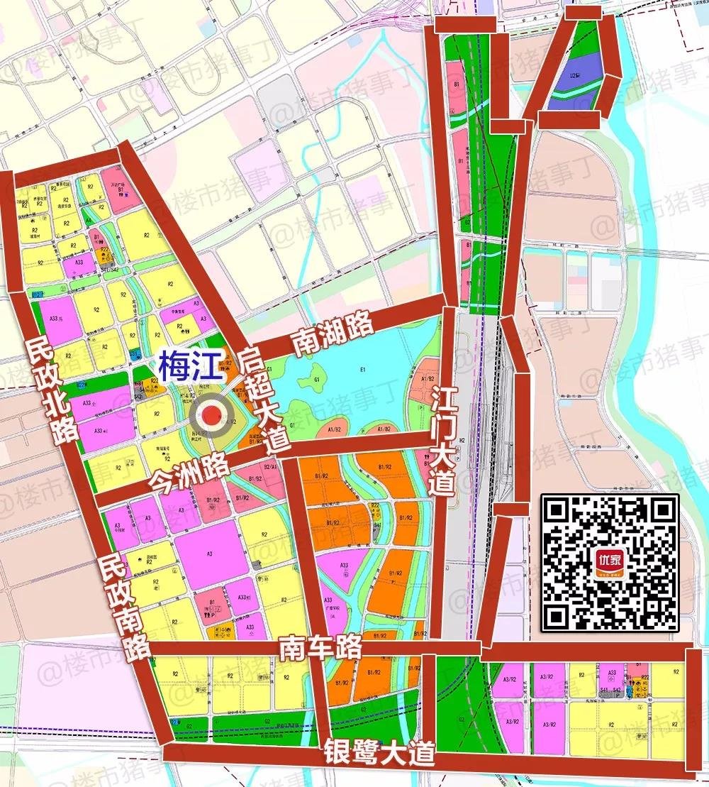 枢纽新城片区 根据枢纽新城片区规划,梅江村多地将会被改造成为