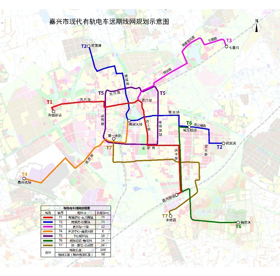 关于嘉兴市现代有轨电车线网规划方案公示 旨在构建功能互补的多层次市区轨道交通网络
