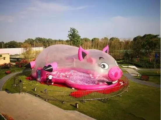 喜迎中秋节巨型粉萌猪乐园来袭海公园为您和家人佩奇无尽欢乐