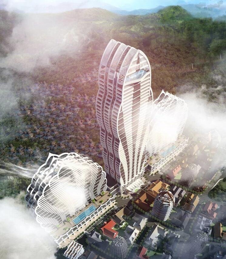 告庄西双景特色高楼“孔雀城”将成西双版纳新地标！