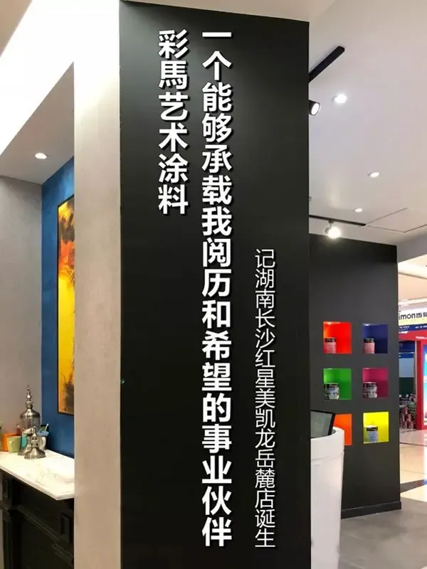 彩马艺术涂料加盟案例岳麓店