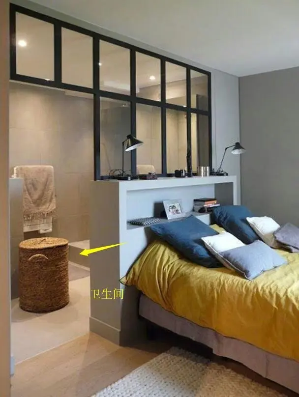 打破传统卧室床头不靠墙,砌小矮墙后用处太多了,邻居个个都要学