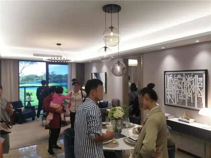 置业顾问讲解楼盘在看房现场,销售人员细致耐心地讲解了楼盘的规划