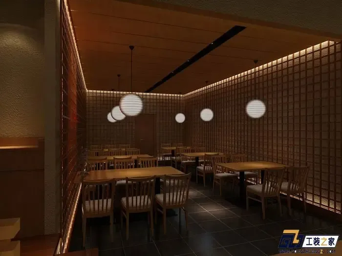 兰州日式料理餐厅装修设计效果图 公司:甘肃紫藤装饰设计工程有限公司