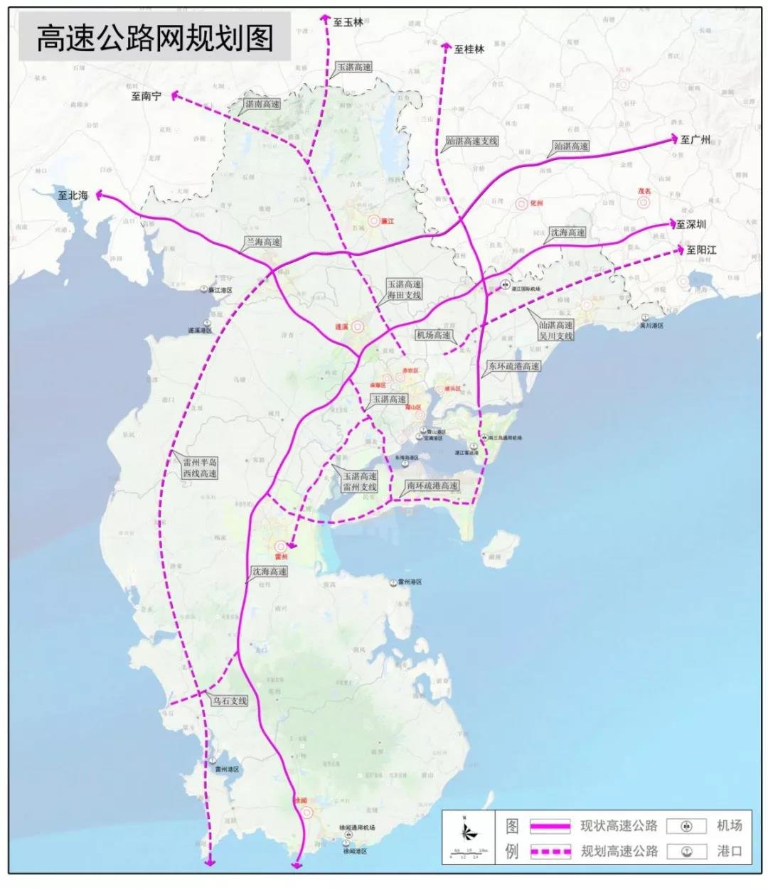 湛江干线路网规划出炉！吴川的主干公路将这样规划！