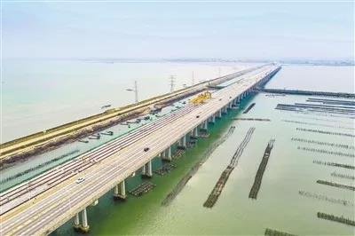 玉湛高速东海岛特大桥全线贯通