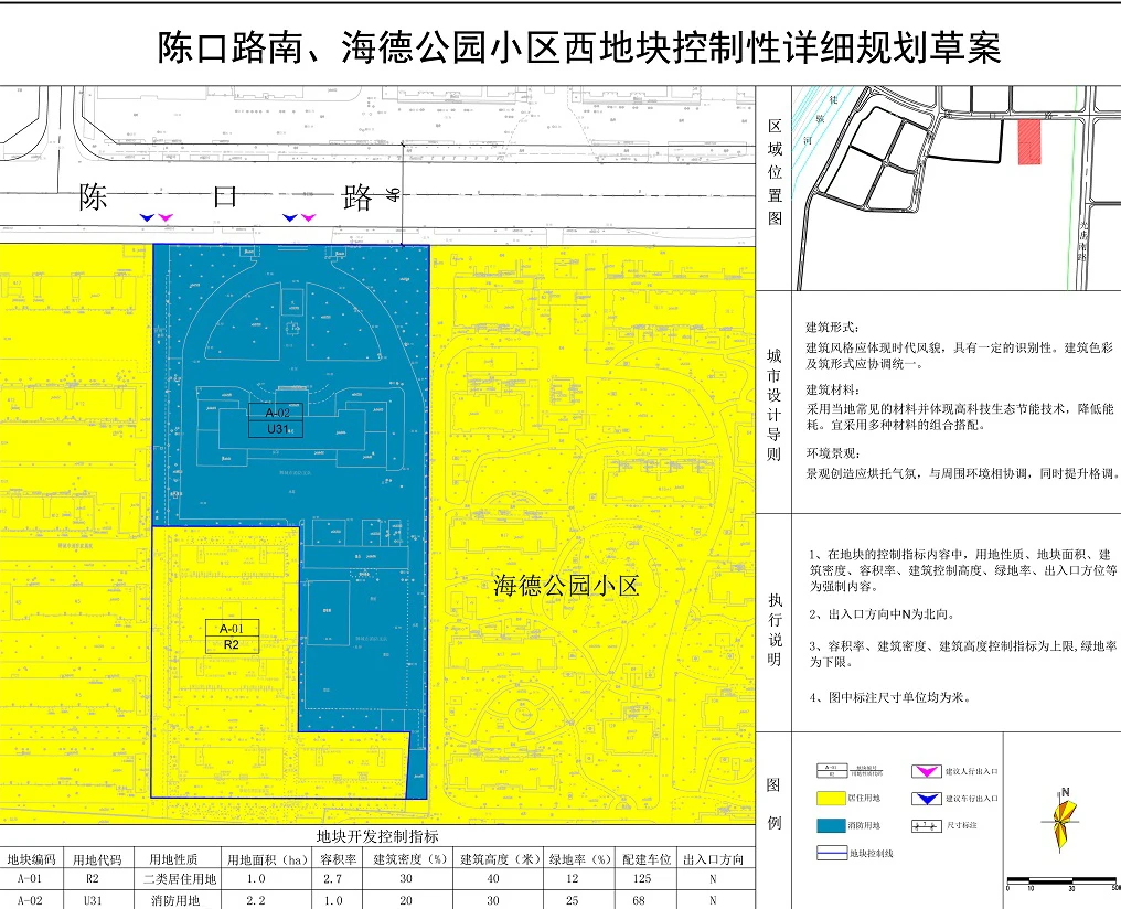 陈口路南，海德公园小区西地块批前公示