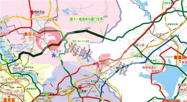 目前,联十一线长泰先导段已于2019年9月竣工通车,向西无缝链接漳州