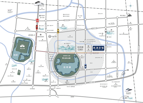 商丘高铁东站 擘划日月湖CBD未来蓝图
