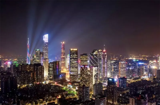  位于天河区的珠江新城已发展为广州金融中心   图片来源：网络