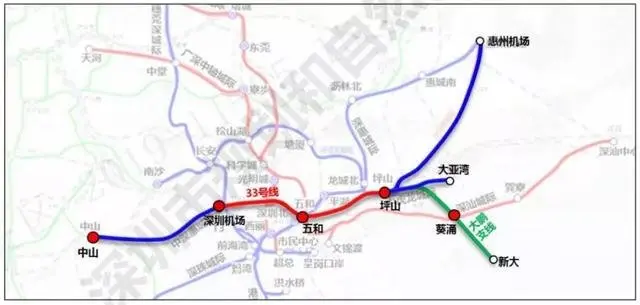 深圳地鐵33號線最新規劃曝光五和設站龍華被拋棄