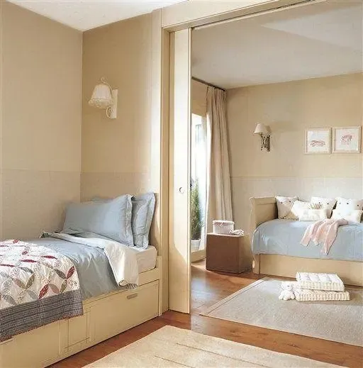 一儿一女共用一间房有远见的都直接把儿童房隔2间户型小不愁