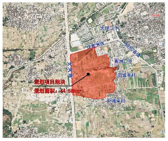 大理市喜洲镇镇二中以西片区控制性详情规划批前公示