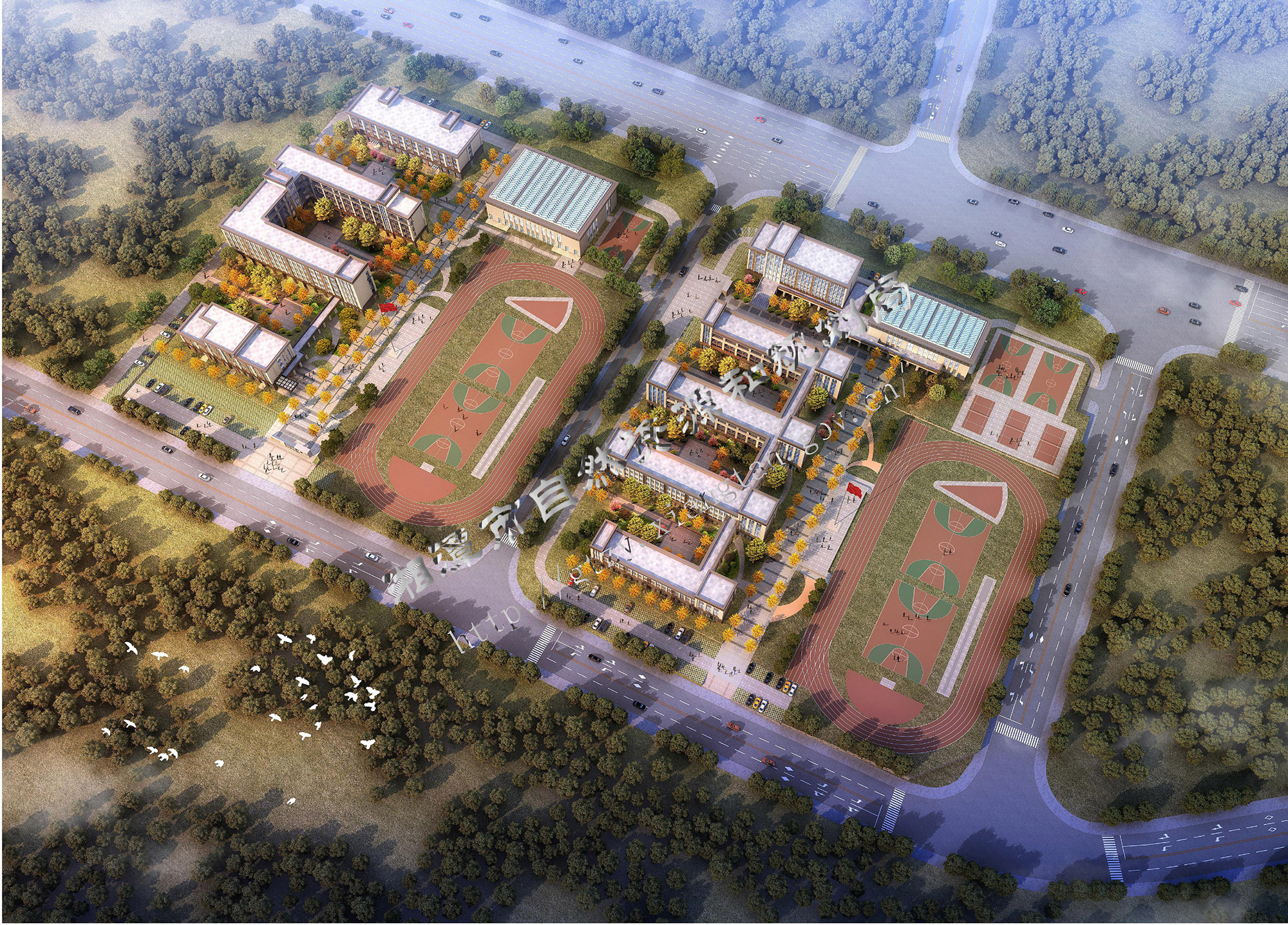 湘江富力城核心配套教育设施规划出炉，湘潭富力和平小学规划总图公示