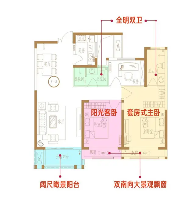 高层户型鉴赏丨约120㎡爆款典范，用“化”诠释家的含义