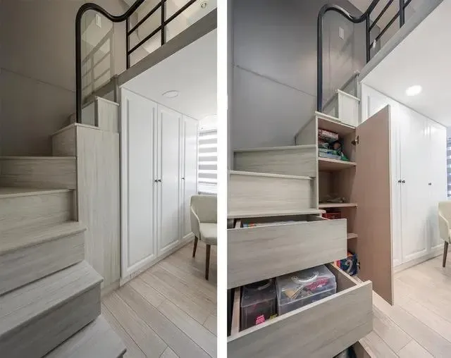 为孩子读书买53㎡小宅儿童床装衣帽间上方收纳不输大户型