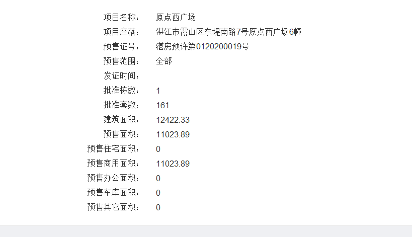 保利·海上大都汇——点西广场6幢获得预售证 共推161套商铺