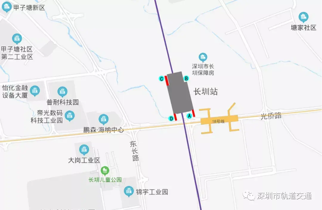 深圳地铁6号线站点信息来啦!现公布光明段两站出入口