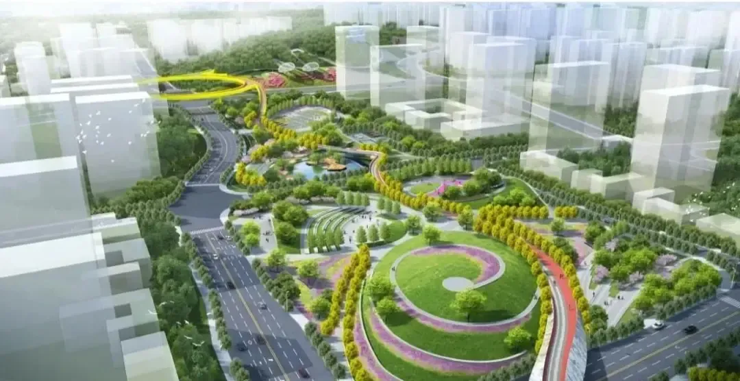 规划管理委员会组织的毕节高铁站城市广场中央公园景观设计方案提报