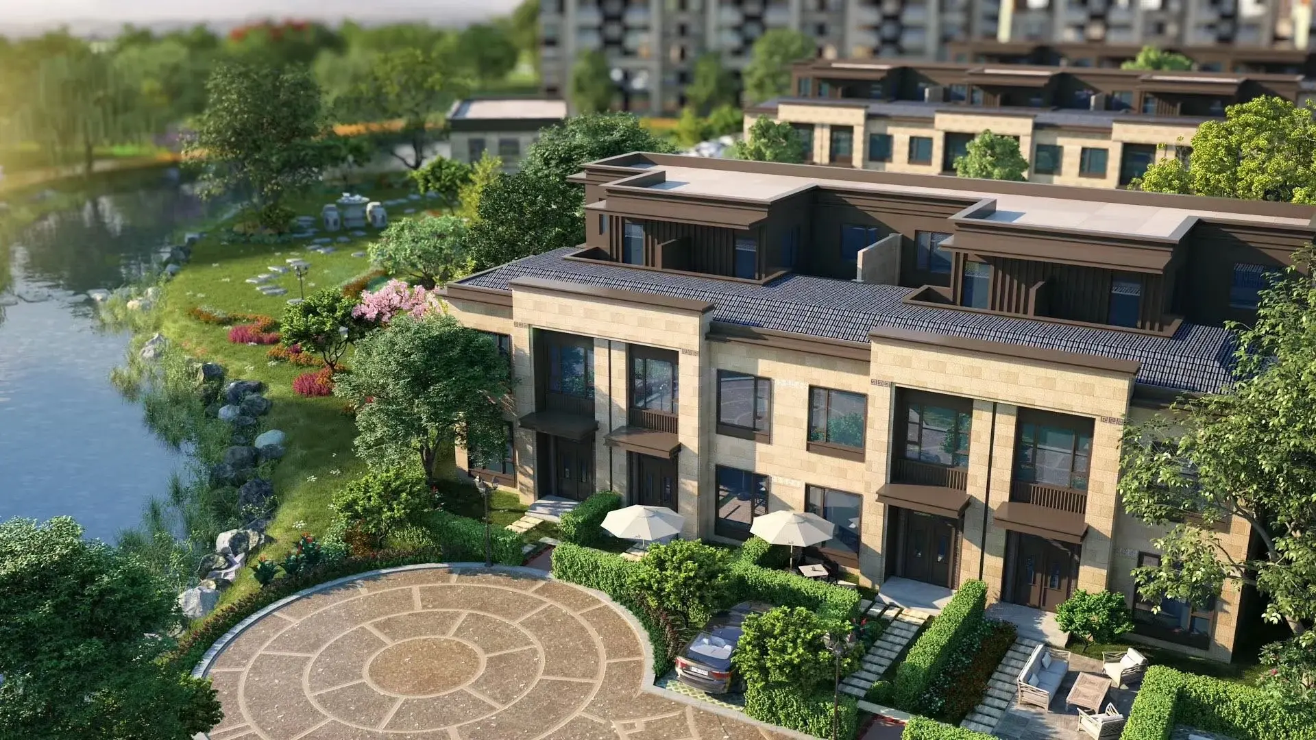 崇明岛别墅国瑞瀛台临湖而居,绿荫环绕中的生态美宅——房天下