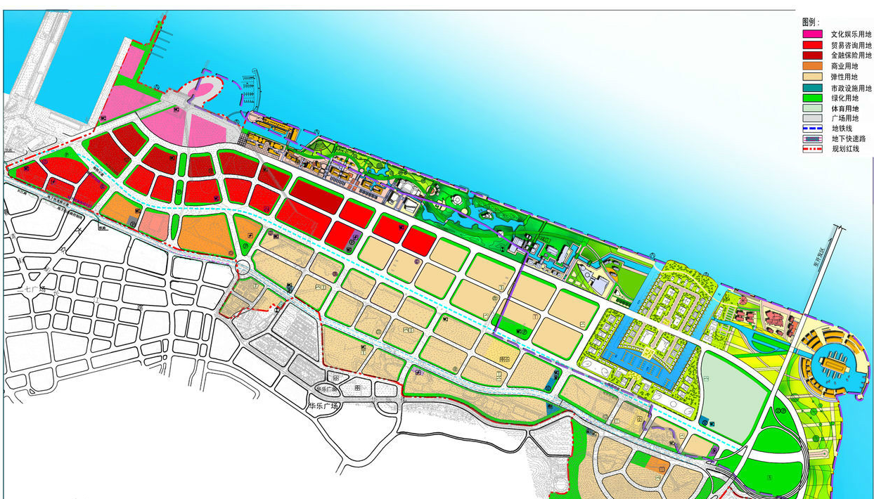 大连东港填海区域地图图片