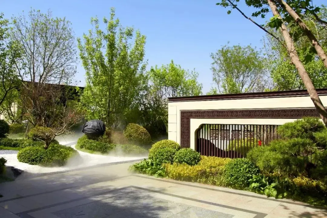 实景照美呆了荣盛盛景豪庭园林示范区样板间如约绽放
