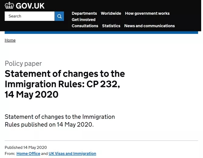 干货！2020年英国移民法修正案全解读回顾！你关心的签证全都有！