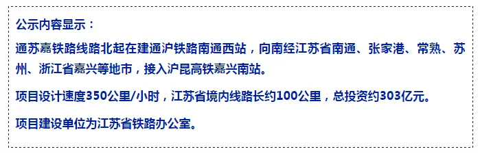 时速350公里！这条从南通通往苏州、嘉兴、宁波的高铁，再获新进展！