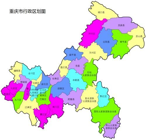 重庆九大主城区地图图片