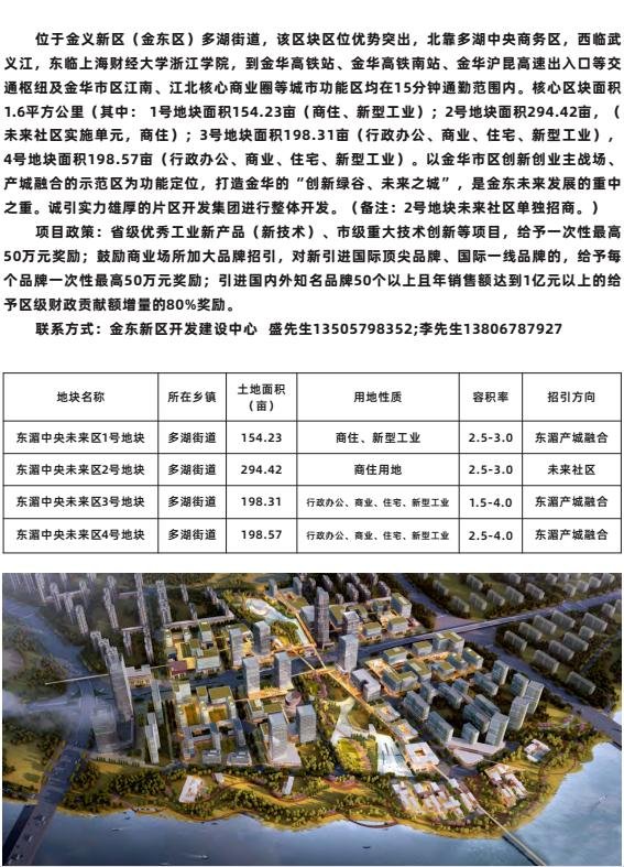 起飞了！金义新区引资160亿，中国金茂签约开发845.53亩东湄产城融合项目