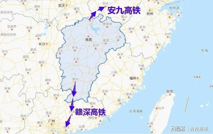 一南一北！明年江西将开通2条高铁：九江北上、赣州南下通道打通