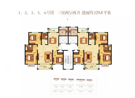 【万基·花香四季】建面约129.8㎡阔景三房，臻藏如诗般幸福生活